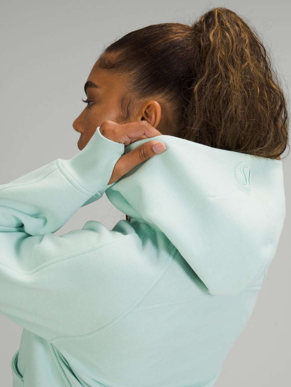 Lululemon Scuba Oversized Half-Zip Hoodie Delicate Mint - Picture 4 of 12